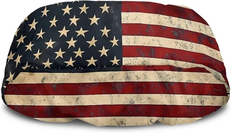 Mintulipy American Flag Universal Winch Cover - Dust Resistant Winches Cover 23x11 x 11 inch - Fits Most Electric Winches - Image 1